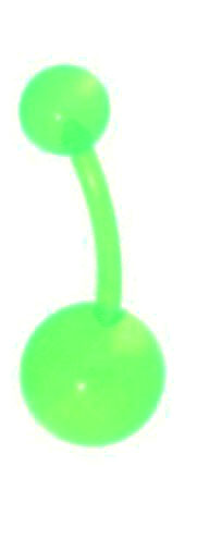 Piercing Bananabell 1.6 x 10 mm sfere da 5/8 mm Colore Green Fluò